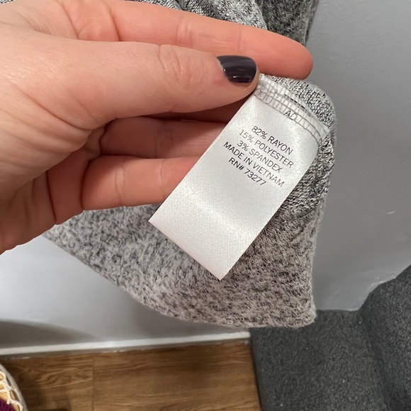 Heather gray open front super soft flowy cardigan nwt - Picture 5 of 5